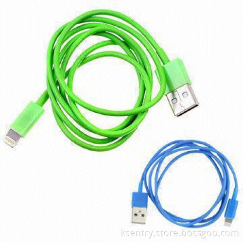 Colorful 8-pin to USB data and charger cable for iPhone 5 accessories